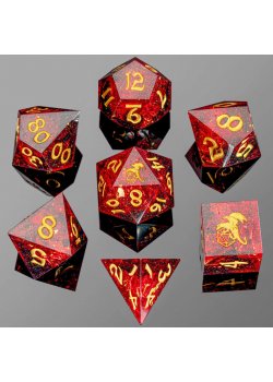 Captured Magic Sharp Resin Dice - Red